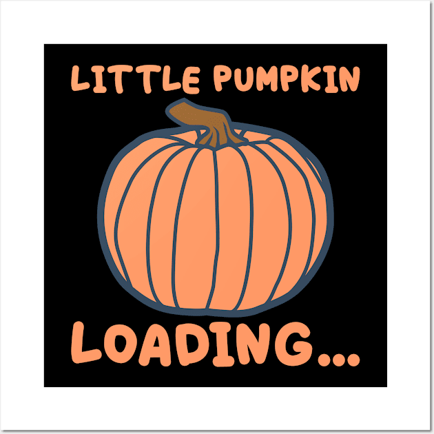 Little Pumpkin Loading Pumpkin Halloween Wall Art by ShirtyLife